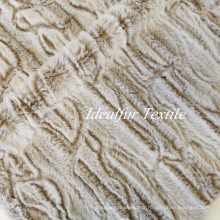 Embossed Rabbit Faux Fur Fake Fabric for Garments